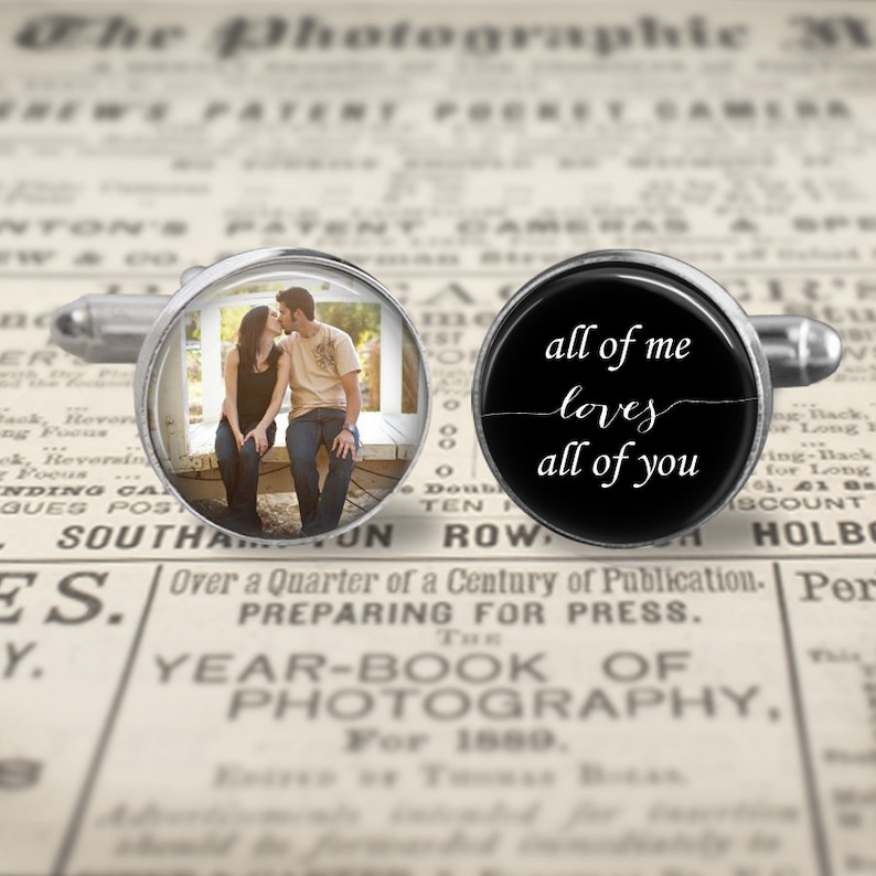 Groom Cufflinks Custom Mens Accessories Wedding Cufflinks All Of Me Loves All Of You
