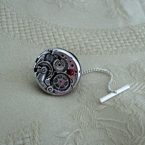 Steampunk gelijkspel tack pin zilver met radertjes versnellingen kerstcadeau voor mannen sieraden kleding larp kostuum accessoire bruiloften stalknecht ingenieurs