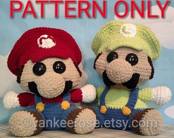 Brooklyn Plumber Bros. in Two Sizes - Fan Art - CROCHET PATTERNS ONLY