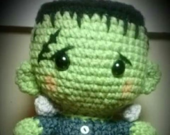 Baby Frankenstein Monster Amigurumi Doll PATTERN ONLY