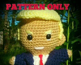 Donald Trump Inspired Amigurmi Doll - PATTERN ONLY