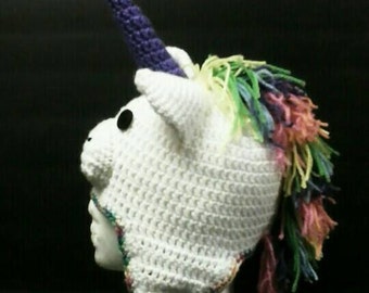 Modèle de chapeau au crochet de licorne dans les tailles tout-petit à XL adulte - Fantasy - Cosplay