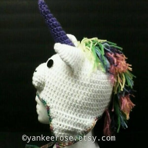 Unicorn Crochet Hat Pattern in Sizes Toddler to XL Adult - Fantasy - Cosplay