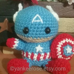 Baby American Hero Fan Art Amigurmi Doll PATTERN ONLY