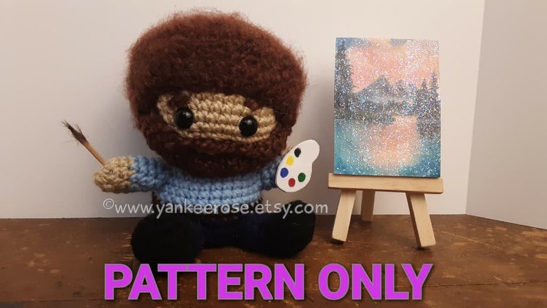 Happy Little Artist Fan Art CROCHET PATTERN ONLY image 1