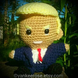 Donald Trump Inspired Amigurmi Doll PATTERN ONLY image 2