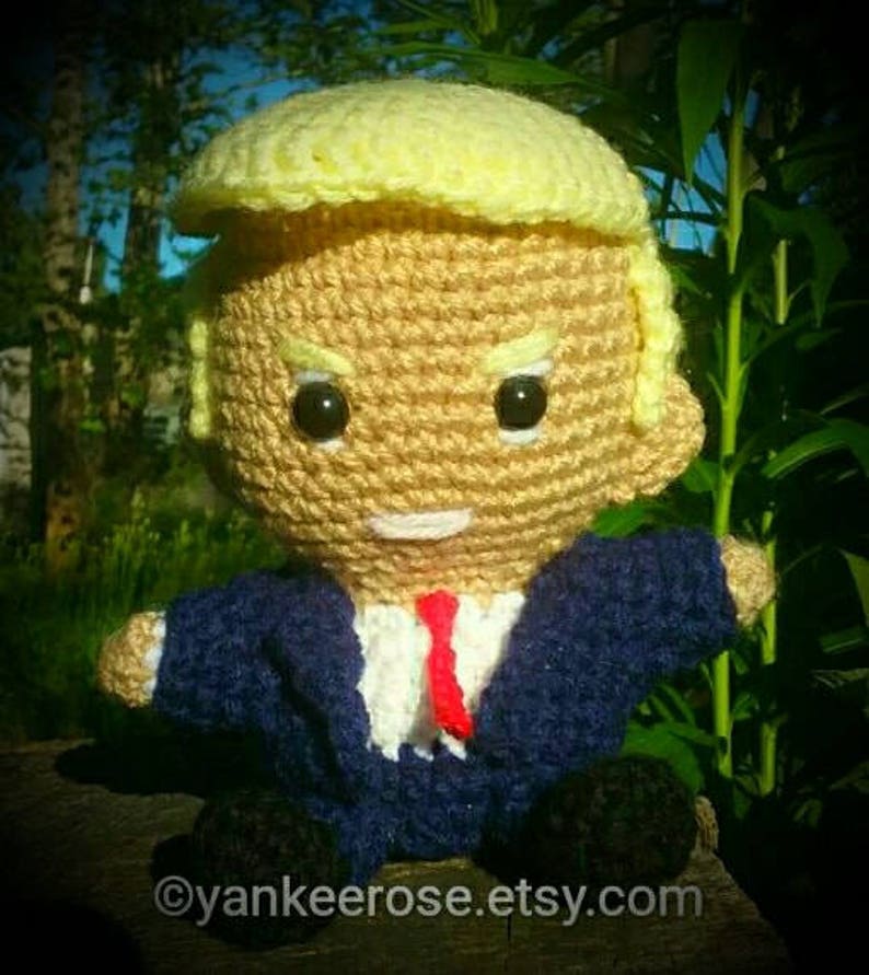 Donald Trump Inspired Amigurmi Doll PATTERN ONLY image 2
