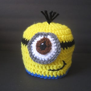 Infant Despicable Me Minion Inspired Baby Hat - Photo Prop * Newborn - 12 mos.