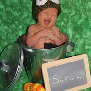 Infant Grouch Baby Hat - Photo Prop * Newborn - 12 mos.