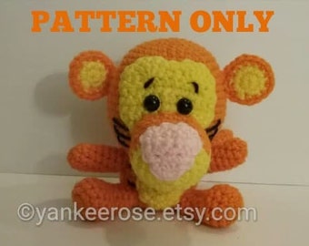 Bouncing Tiger Amigurmi Doll PATTERN ONLY