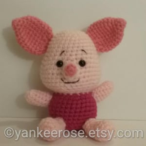 Little Piggy Fathead Amigurumi Plush Doll