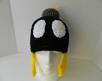 Adult Nintendo's Super Mario Bros. Bob-omb Inspired Ear Flap Hat