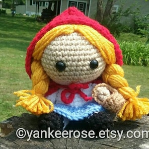 Little Red Riding Hood Inspired Fathead Amigurumi Plush Doll - Baby Big Head