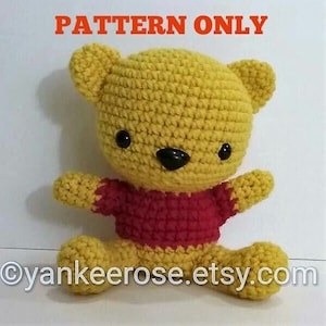 Honey Bear Amigurmi Doll PATTERN ONLY