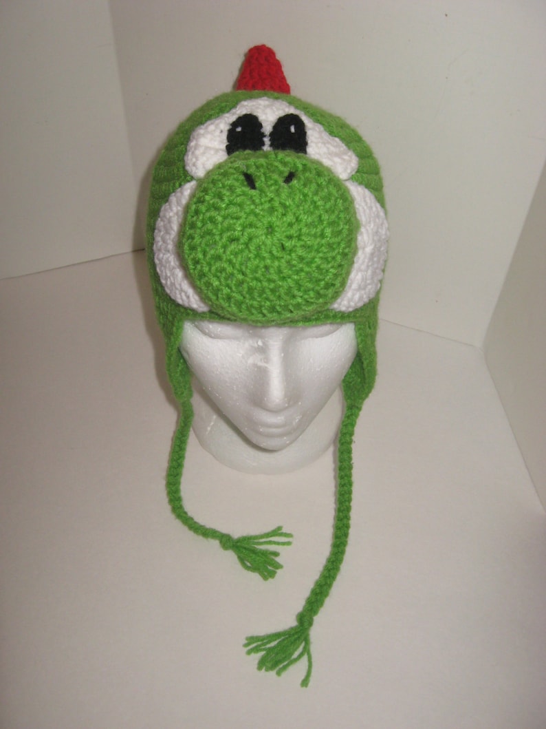 Adult Yoshi Ear Flap Hat Etsy