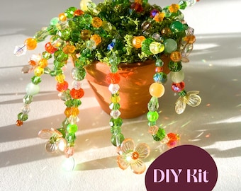 Mini-Perlenpflanzen-Set – DIY-Bastelset, handgemachte Pflanzendeko, Geschenk für kreative Pflanzenliebhaber