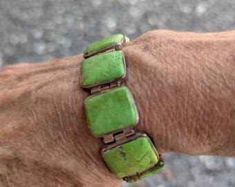Pulsera Gaspeite .925 Vintage de Tailandia