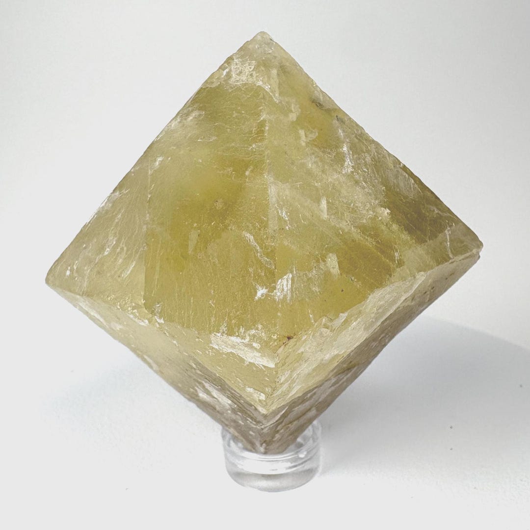 Triangular Pyramid Calcite Honey Calcite Pyramid Crystal - Natural Yellow Calcite Mineral Specimen ...