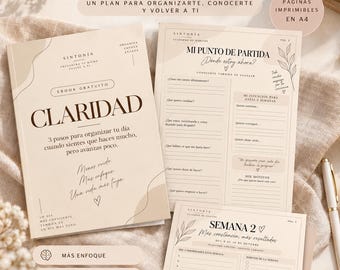 Pack 3 Programas PDF Imprimible | Amor Propio, Manifestación y Claridad Mental | Journaling y Hábitos
