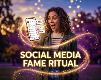 SOCIAL MEDIA FAME Ritual | Go Viral | Anhänger Boost | Algorithmus Glück | TikTok & Ig Wachstum