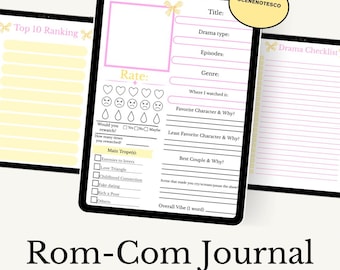 Drama Diary: RomCom Edition — Romantic Comedy Drama Journal and Tracker