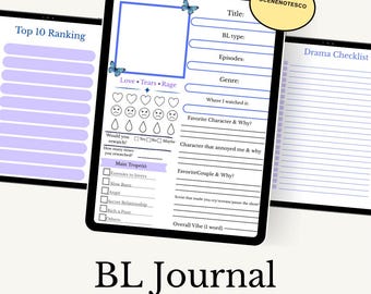 Drama Diary: BL Edition — Boys Love Drama Journal and Tracker