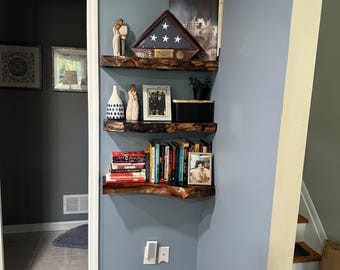 Live edge shelf