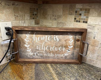 Custom wood sofa tray