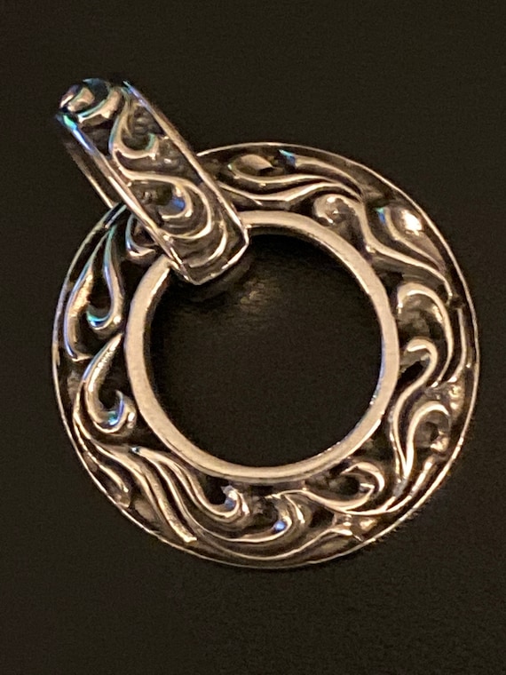 Unique Pendant 925 Sterling silver.Handcrafted.Free silver Plated chain 24” Free shipping