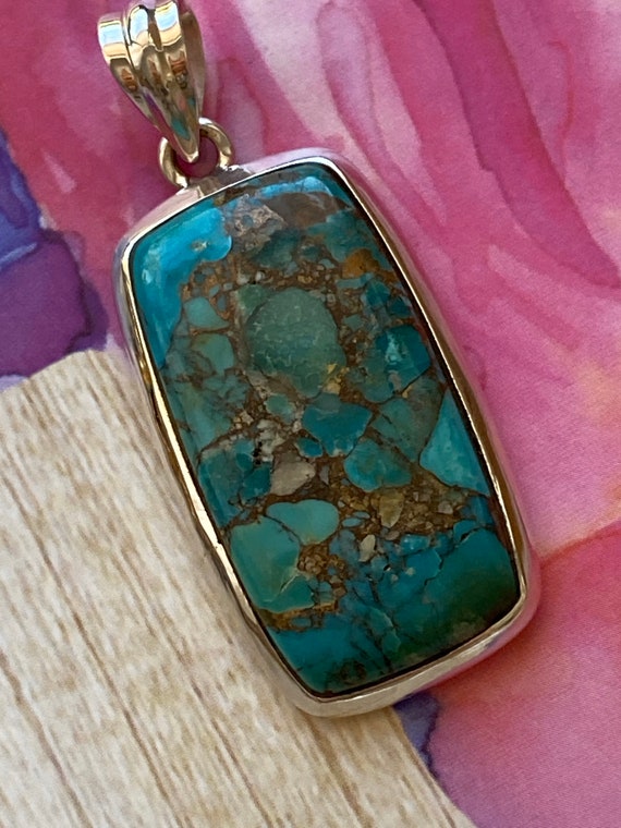 Natural Copper Turquoise Handcrafted 925 Sterling Silver