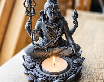 Shiva Statue, Sculpture, Candle Holder