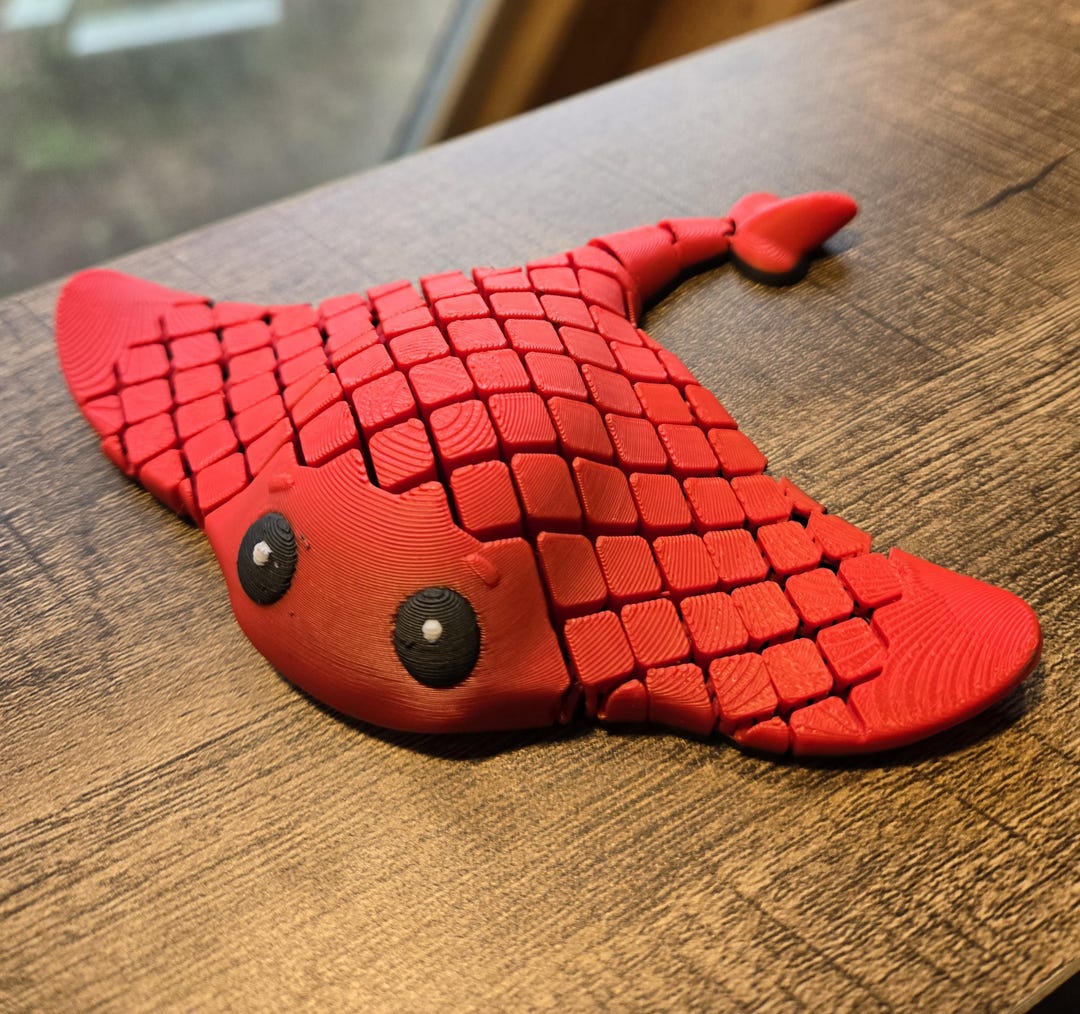 Ray Fidget Articulated, Flexi Manta Ray Fidget Toy, 3D Printed - Etsy
