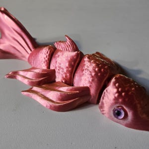 Koi Fish, Articulated, Flexi Fidget Toy, 3D Printed