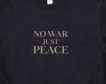 Peace Shirt, Boho T-Shirt mit Friedensbotschaft, Yoga Shirt, Achtsamkeit Geschenk, Damen und Herren Shirt
