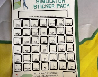 Paquete de pegatinas para simulador de golf GSPro