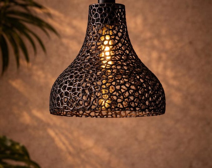 Designer Mesh Pendant Light – Organic Structure Lamp