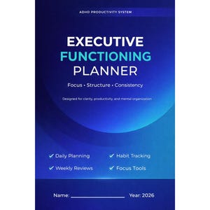 ADHS Planer Exekutive Funktionieren für Erwachsene – Digitales PDF – Fokus, Routinen & Emotionale Regulation Bleib fokussiert