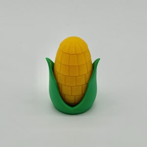 3D Printed Flexi Corn Fidget Toy – Tactile Sensory Stress Relief Desk Decoration