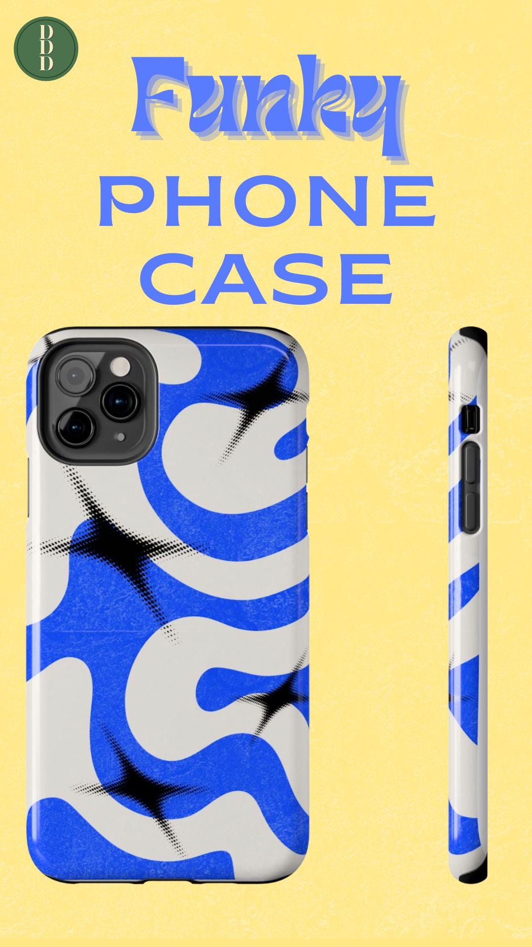 Abstract Blue Waves Pattern Phone Case |trendy Swirl Design - Etsy