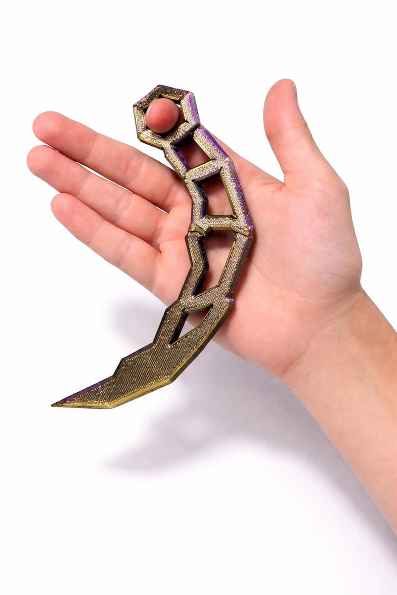 Keyrambit Rivals Roblox Safe Replica Karambit Gamer Gadget Red and Blue ...