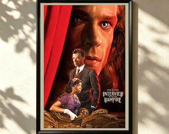 Interview with the Vampire Movie Poster Print,Canvas Wall Art Home Room Decor,Classic Vintage Movie Film Fan Collectibles,Personalized gift
