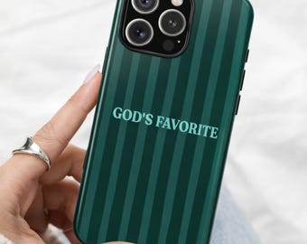 New Christian Gift for Women - God's favorite Phone Case, Aqua Color Shades