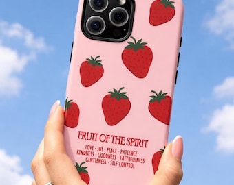 Fruit of the Spirit Phone Case | Christian Faith Design | Strawberries iPhone Cover