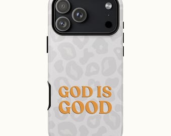 God is Good - Modern Christian Phone Case - Orange