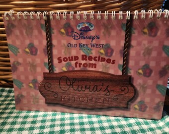 Vintage 1996 Disney Old Key West Resort Cookbook – Soup Recipes from Olivia’s Kitchen – Walt Disney World Spiral Bound Recipe Book