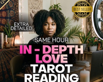 Very Detailed In-Depth Love Reading, Same Hour Tarot Love Reading, Twin Flame & Soulmate Clarity, Relationship Tarot Guidance