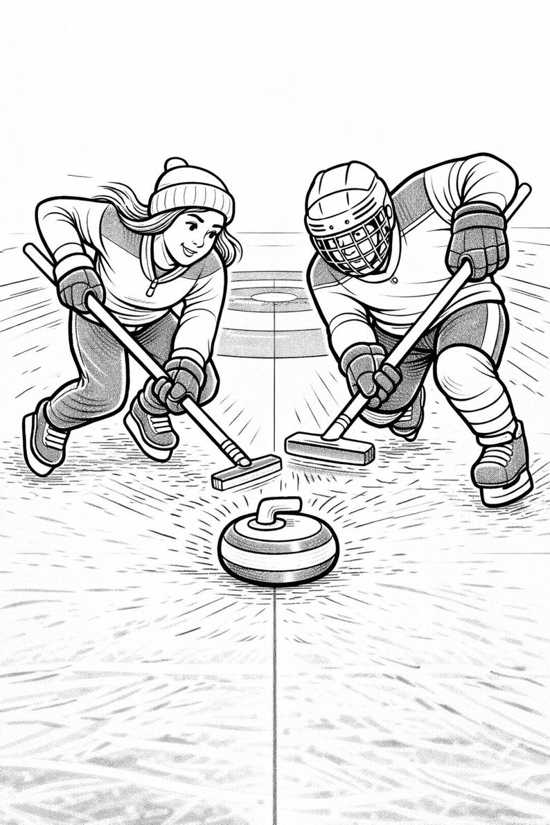 Cocky: Curling + Hockey = COCKY! the Coloring Book | 46 Pages PDF ...
