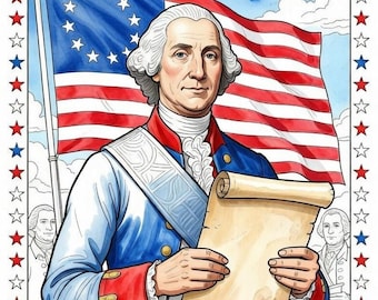 America's Revolutionary Coloring Book: 90 Pages History Fun (Digital Download)