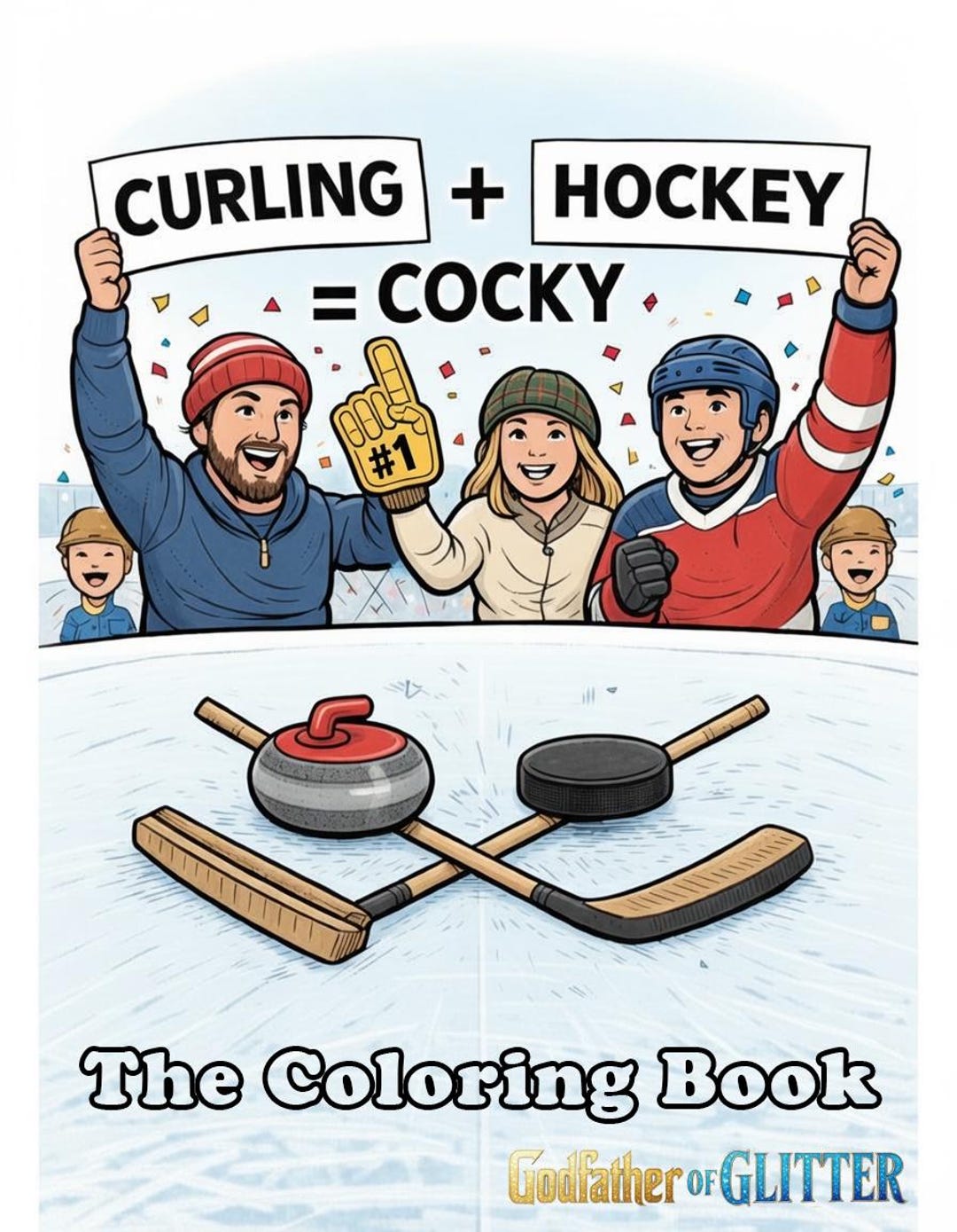 Cocky: Curling + Hockey = COCKY! the Coloring Book | 46 Pages PDF ...