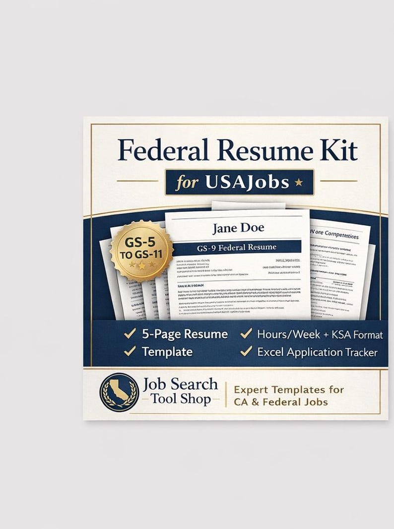 Federal Resume Template for Usajobs (GS-5 to GS-11) — Government Resume ...